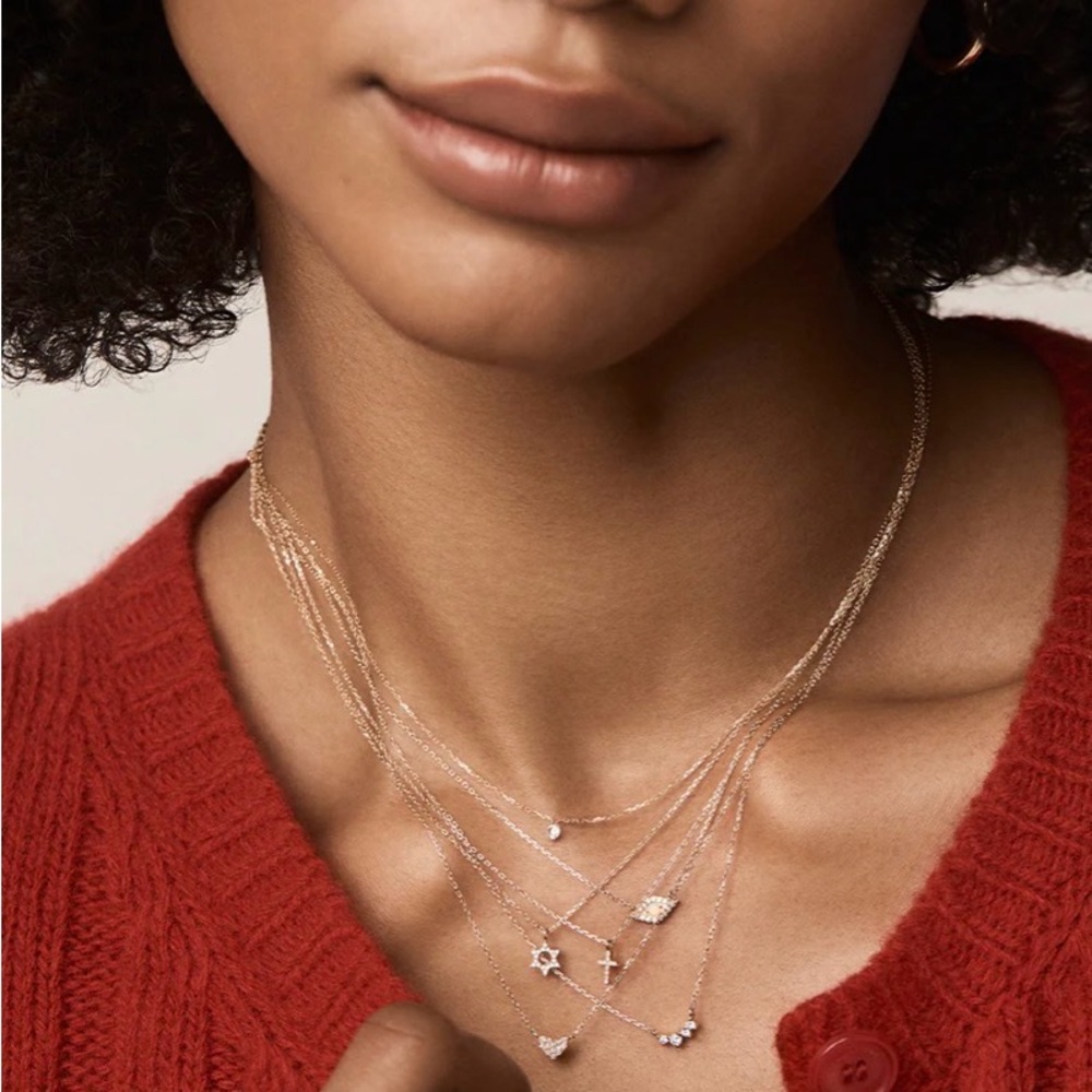 Gorjana 14k Diamond Cluster Necklace - sold out! - Picture 4 of 4